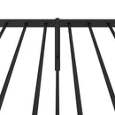 vidaXL fekete fém ágykeret fejtámlával 75 x 190 cm