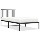 vidaXL fekete fém ágykeret fejtámlával 90 x 200 cm