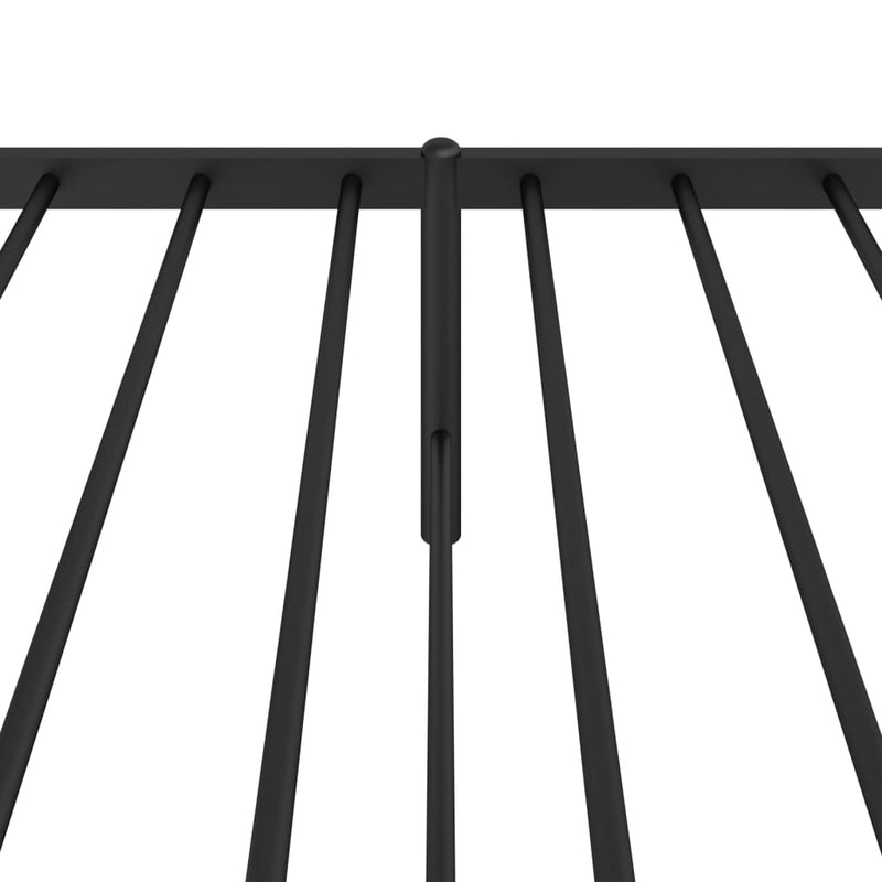 vidaXL fekete fém ágykeret fejtámlával 100 x 190 cm