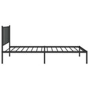 vidaXL fekete fém ágykeret fejtámlával 100 x 200 cm