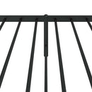vidaXL fekete fém ágykeret fejtámlával 100 x 200 cm