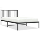 vidaXL fekete fém ágykeret fejtámlával 107 x 203 cm