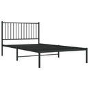 vidaXL fekete fém ágykeret fejtámlával 107 x 203 cm
