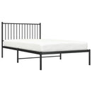 vidaXL fekete fém ágykeret fejtámlával 107 x 203 cm