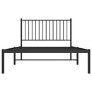 vidaXL fekete fém ágykeret fejtámlával 107 x 203 cm