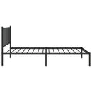 vidaXL fekete fém ágykeret fejtámlával 107 x 203 cm
