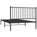 vidaXL fekete fém ágykeret fejtámlával 107 x 203 cm