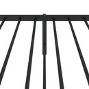 vidaXL fekete fém ágykeret fejtámlával 107 x 203 cm