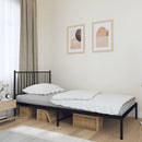 vidaXL fekete fém ágykeret fejtámlával 107 x 203 cm