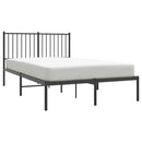 vidaXL fekete fém ágykeret fejtámlával 120 x 190 cm