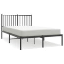 vidaXL fekete fém ágykeret fejtámlával 120 x 200 cm