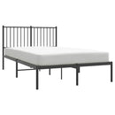 vidaXL fekete fém ágykeret fejtámlával 120 x 200 cm