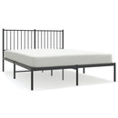 vidaXL fekete fém ágykeret fejtámlával 140 x 190 cm