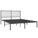 vidaXL fekete fém ágykeret fejtámlával 140 x 190 cm