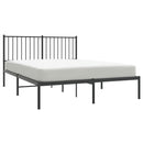 vidaXL fekete fém ágykeret fejtámlával 140 x 190 cm