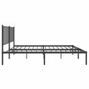 vidaXL fekete fém ágykeret fejtámlával 140 x 200 cm