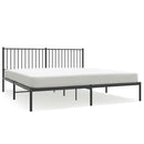 vidaXL fekete fém ágykeret fejtámlával 183 x 213 cm