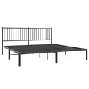 vidaXL fekete fém ágykeret fejtámlával 183 x 213 cm