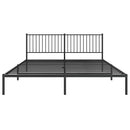 vidaXL fekete fém ágykeret fejtámlával 183 x 213 cm