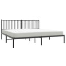 vidaXL fekete fém ágykeret fejtámlával 193 x 203 cm