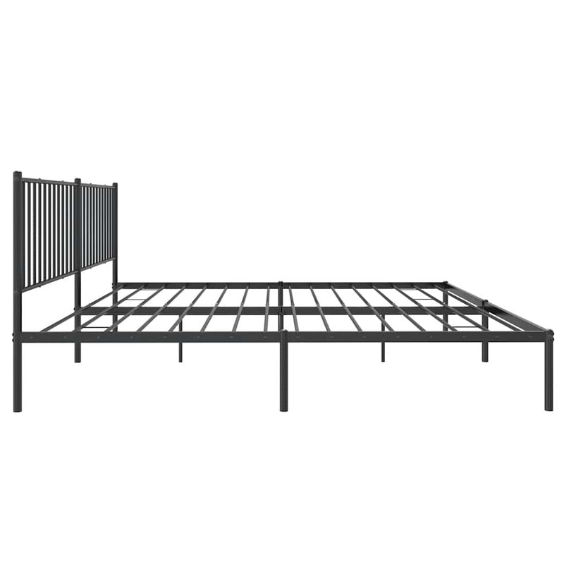 vidaXL fekete fém ágykeret fejtámlával 193 x 203 cm
