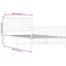 vidaXL fekete fém ágykeret fej- és lábtámlával 100 x 200 cm
