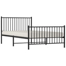 vidaXL fekete fém ágykeret fej- és lábtámlával 107 x 203 cm