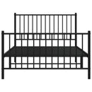 vidaXL fekete fém ágykeret fej- és lábtámlával 107 x 203 cm