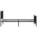 vidaXL fekete fém ágykeret fej- és lábtámlával 107 x 203 cm