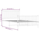 vidaXL fekete fém ágykeret fej- és lábtámlával 107 x 203 cm