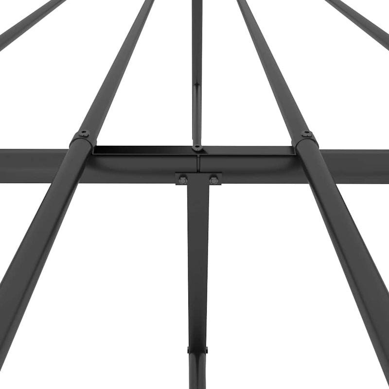 vidaXL fekete fém ágykeret fej- és lábtámlával 135 x 190 cm