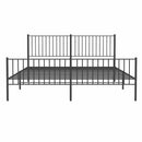 vidaXL fekete fém ágykeret fej- és lábtámlával 183 x 213 cm