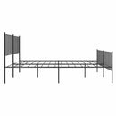 vidaXL fekete fém ágykeret fej- és lábtámlával 183 x 213 cm
