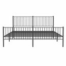 vidaXL fekete fém ágykeret fej- és lábtámlával 193 x 203 cm