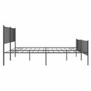 vidaXL fekete fém ágykeret fej- és lábtámlával 193 x 203 cm