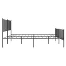 vidaXL fekete fém ágykeret fej- és lábtámlával 200 x 200 cm