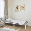 vidaXL fehér fém ágykeret matrac nélkül fejtámlával 180 x 200 cm