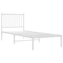 vidaXL fehér fém ágykeret fejtámlával 80x200 cm