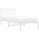vidaXL fehér fém ágykeret fejtámlával 80x200 cm