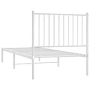 vidaXL fehér fém ágykeret fejtámlával 80x200 cm