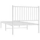 vidaXL fehér fém ágykeret fejtámlával 90x190 cm