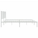 vidaXL fehér fém ágykeret fejtámlával 120 x 200 cm