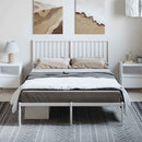 vidaXL fehér fém ágykeret fejtámlával 135 x 190 cm