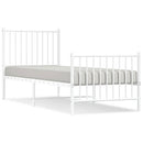 vidaXL fehér fém ágykeret fej- és lábtámlával 80x200 cm