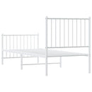 vidaXL fehér fém ágykeret fej- és lábtámlával 80x200 cm