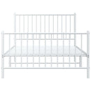 vidaXL fehér fém ágykeret fej- és lábtámlával 107 x 203 cm