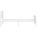 vidaXL fehér fém ágykeret fej- és lábtámlával 107 x 203 cm