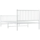 vidaXL fehér fém ágykeret fej- és lábtámlával 107 x 203 cm