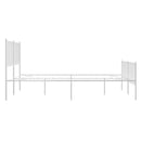 vidaXL fehér fém ágykeret fej- és lábtámlával 135x190 cm