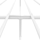 vidaXL fehér fém ágykeret fej- és lábtámlával 135x190 cm